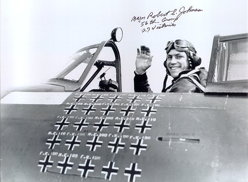 Cullerton DECEASED WWII Fighter Pilot Ace-5V Signed 8x10 Bio Photo Wm 